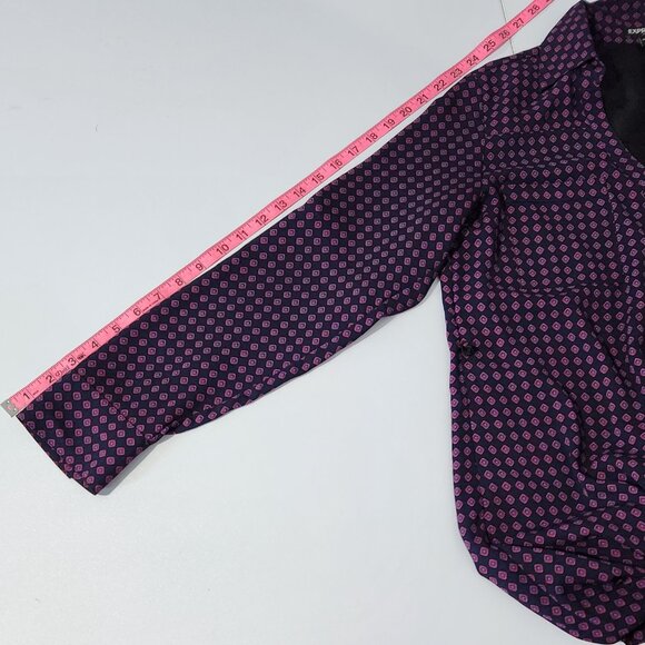 Express Printed Pattern Shirt Dress with Sash Size S - Picture 11 of 15